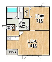 プラナス132 1LDKの間取図画像