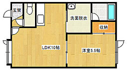 M-2マンション 1LDKの間取図画像