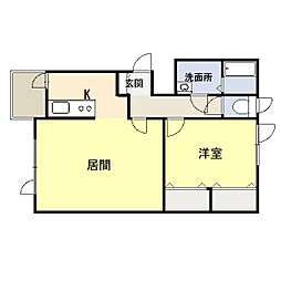 プラスワン 1LDKの間取図画像