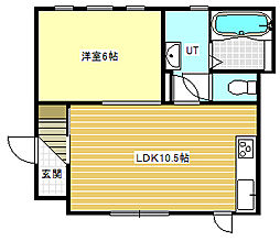 ST23east 1LDKの間取図画像