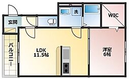 TOM 1LDKの間取図画像