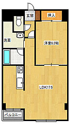 センターシティ6 1LDKの間取図画像