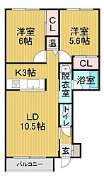 マロード4 2LDKの間取図画像