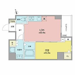 VERITAS　IZUMI 9階1Kの間取り