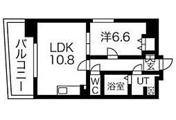La Facade 3階1LDKの間取り