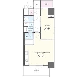 プティフルール 2階1LDKの間取り