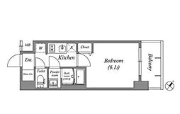アドバンス名古屋シュテルン 11階2LDKの間取り