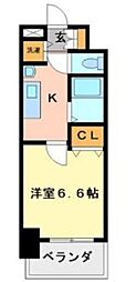 プレサンス名古屋STATIONアブソリュート 8階1Kの間取り