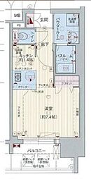 プレサンス桜通グレイス 3階1Kの間取り