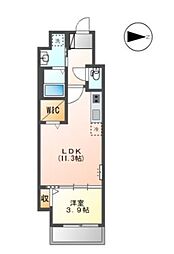 Grand Soleil大須白川 7階1LDKの間取り