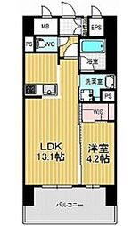 セレニティー大須 7階1LDKの間取り