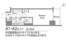 エスリード新栄プライム 3階1Kの間取り