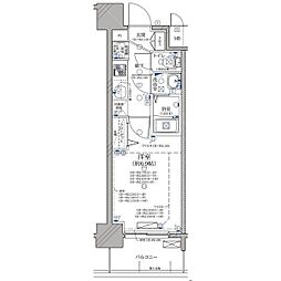 ディアレイシャス名古屋ステーション 1Kの間取図画像