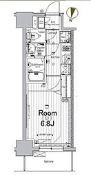 メイクスデザイン名駅南 1Kの間取図画像