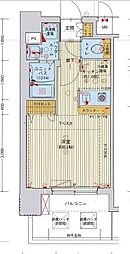 ライジングコート名古屋駅前東 1Kの間取図画像