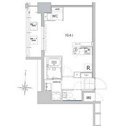 ハーモニーレジデンス名古屋EAST ワンルームの間取図画像