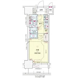 プレサンスTHE新栄 1Kの間取図画像