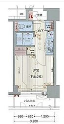 プレサンスナゴヤ桜通ビッグビート 1Kの間取図画像