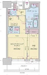 プレサンス太閤通駅前デュプル 1LDKの間取図画像