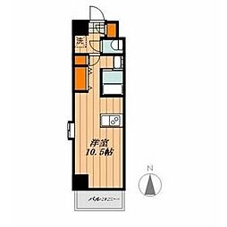HERMITAGE 1Kの間取図画像