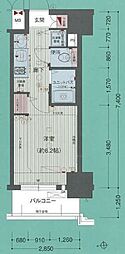 プレサンスSAKAE白川公園 1Kの間取図画像