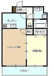 Ceres志賀本通 1LDKの間取図画像