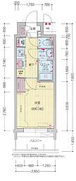 プレサンス新栄ユリシス 1Kの間取図画像