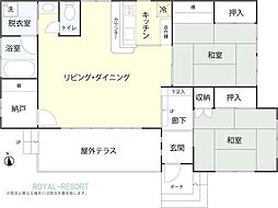 南平台別荘地戸建 2LDKの間取り