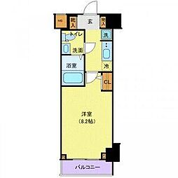 都営浅草線 高輪台駅 徒歩2分の賃貸マンション 9階1Kの間取り