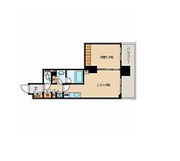 東京メトロ日比谷線 広尾駅 徒歩5分の賃貸マンション 3階1LDKの間取り