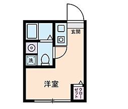 東京メトロ東西線 早稲田駅 徒歩10分の賃貸マンション 3階ワンルームの間取り