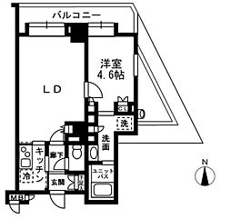 西武新宿線 下落合駅 徒歩5分の賃貸マンション 5階1LDKの間取り