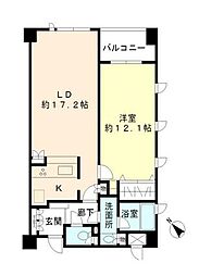JR山手線 目黒駅 徒歩6分の賃貸マンション 4階1LDKの間取り