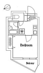 西武新宿線 下落合駅 徒歩2分の賃貸マンション 7階1Kの間取り