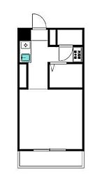 JR総武線 大久保駅 徒歩2分の賃貸マンション 2階1Kの間取り