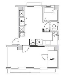 JR山手線 目黒駅 徒歩10分の賃貸マンション 4階1LDKの間取り