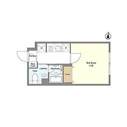 JR山手線 恵比寿駅 徒歩12分の賃貸マンション 1階1Kの間取り