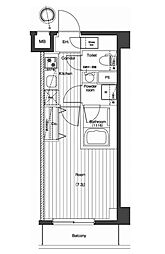 JR総武線 大久保駅 徒歩7分の賃貸マンション 7階1Kの間取り