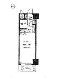 西武新宿線 下落合駅 徒歩14分の賃貸マンション 8階ワンルームの間取り