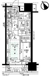 JR山手線 渋谷駅 徒歩12分の賃貸マンション 9階1LDKの間取り