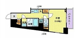 都営大江戸線 東新宿駅 徒歩3分の賃貸マンション 8階1Kの間取り
