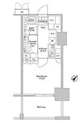 京王井の頭線 神泉駅 徒歩5分の賃貸マンション 7階1Kの間取り