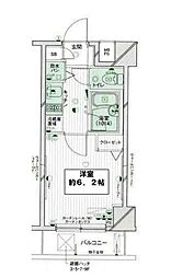東京メトロ東西線 早稲田駅 徒歩9分の賃貸マンション 4階1Kの間取り