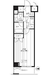 東京メトロ副都心線 東新宿駅 徒歩5分の賃貸マンション 2階1Kの間取り