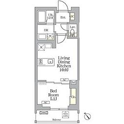 グランパーク千駄ヶ谷レジデンス 1LDKの間取図画像