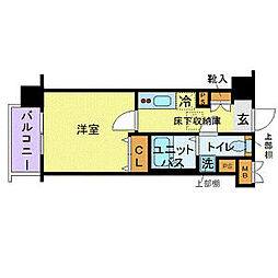 フェニックス目黒 1Kの間取図画像