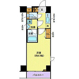 ガリシアレジデンス芝公園 1Kの間取図画像