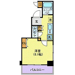 Phoenix南麻布 1Kの間取図画像