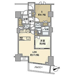 ディアナガーデン西麻布 1SLDKの間取図画像