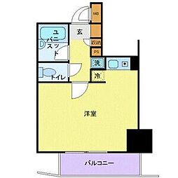 菱和パレス高輪台 ワンルームの間取図画像